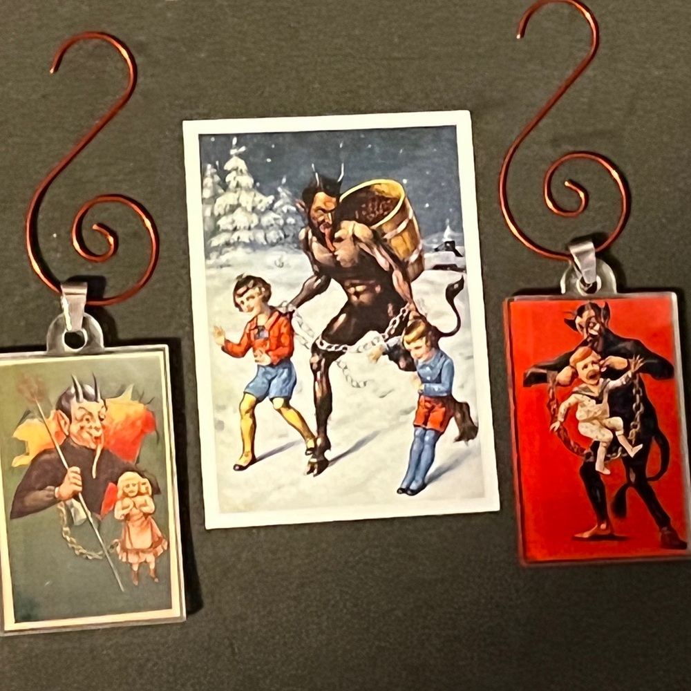 Krampus Ornament Gift Set - Krampusnacht Holiday Decor Collectible Gift Bundle